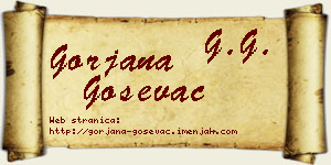 Gorjana Goševac vizit kartica